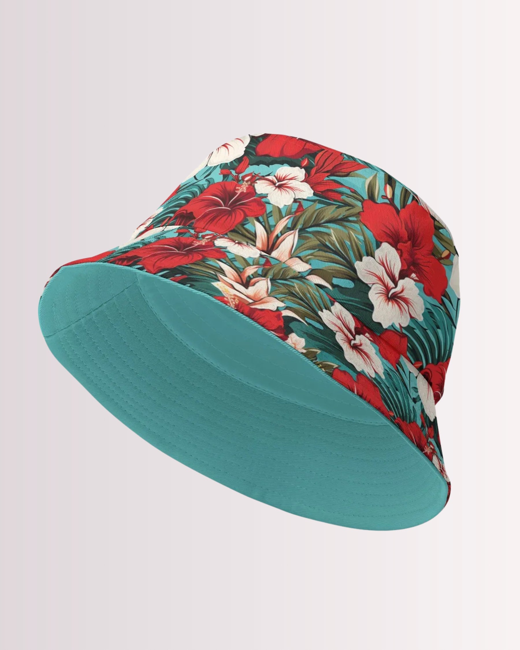 Reversible Bucket Hat - Red Hawaiian II
