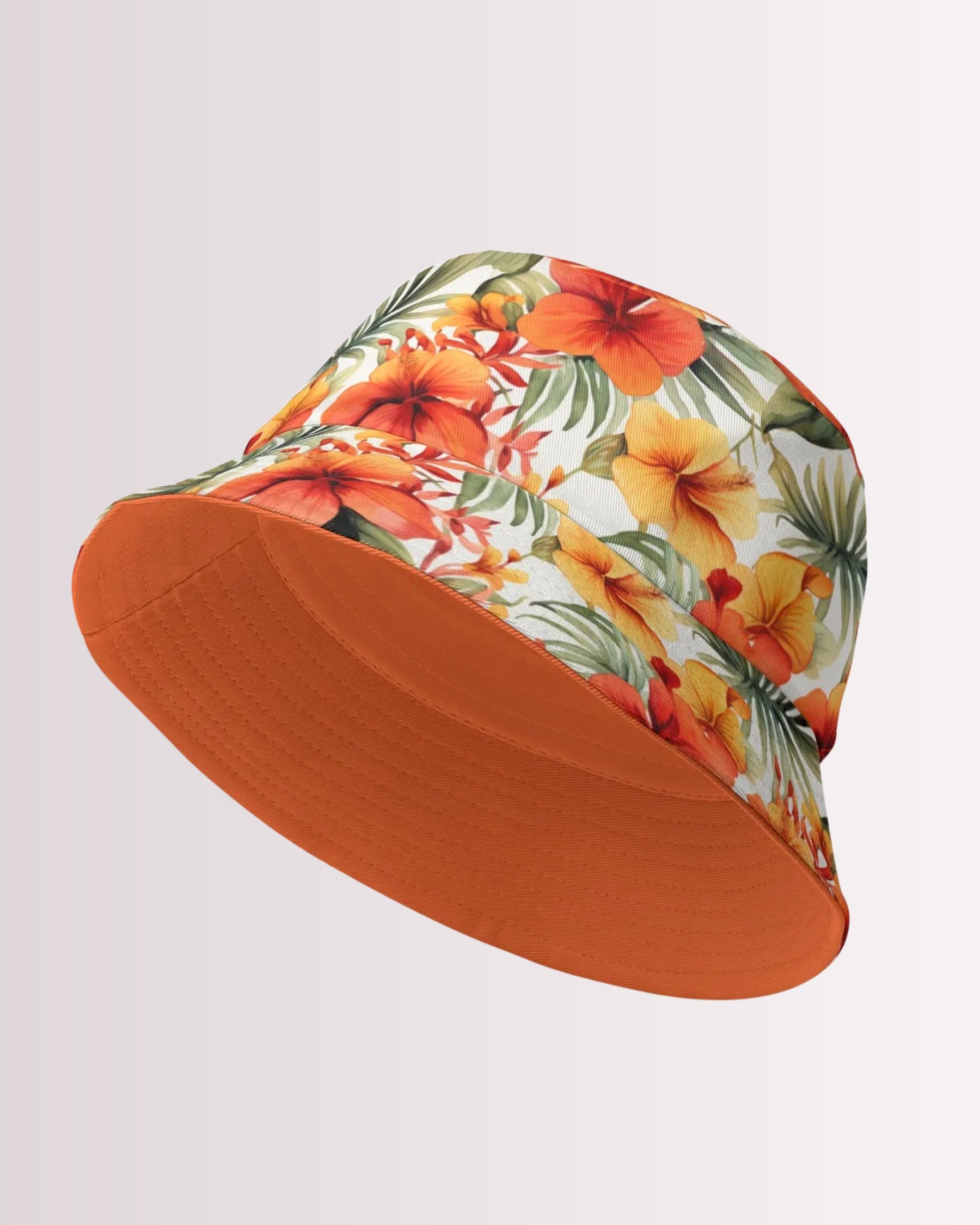 Reversible Bucket Hat - Orange Hawaiian III