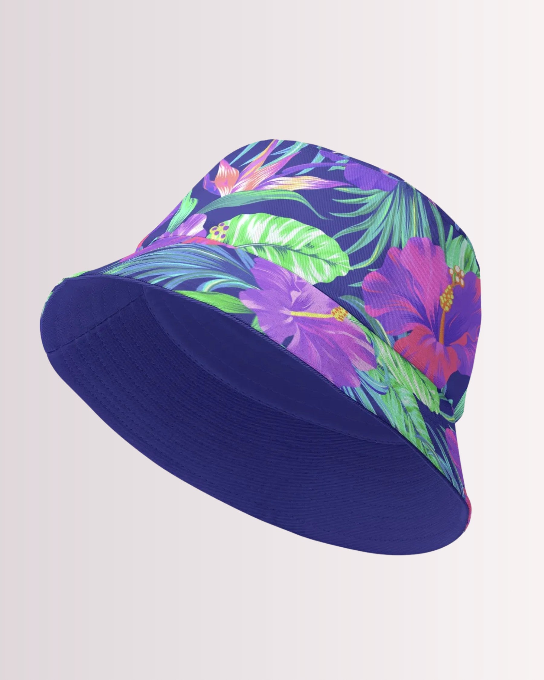 Reversible Bucket Hat - Purple Hawaiian IV