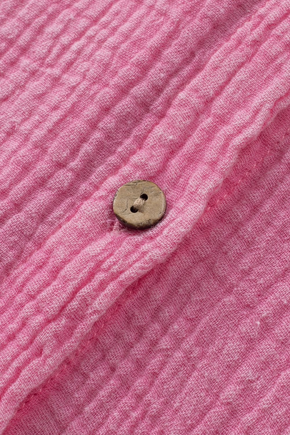 Button down collared neck long sleeve shirt with pockets.