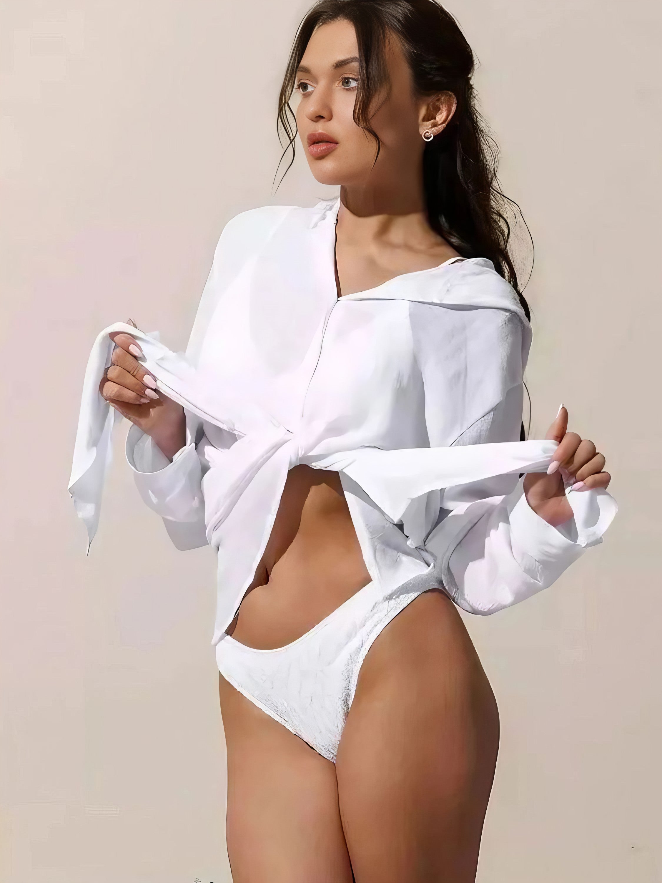 Button Down Hooded Cover-Up.