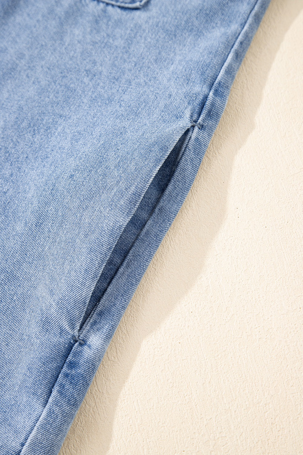Button Down Short Sleeve Denim Dress.