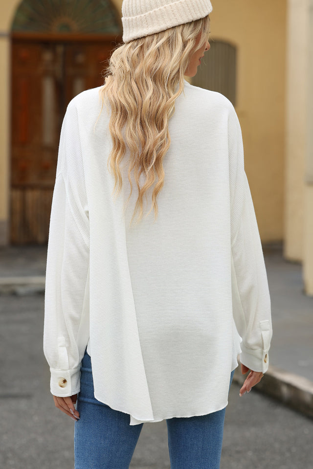 Button up long sleeve shirt.