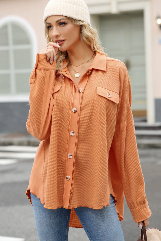 Button up long sleeve shirt.
