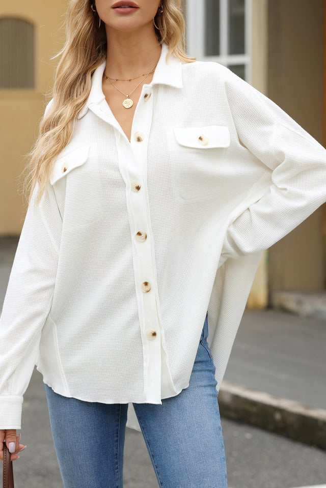 Button up long sleeve shirt.