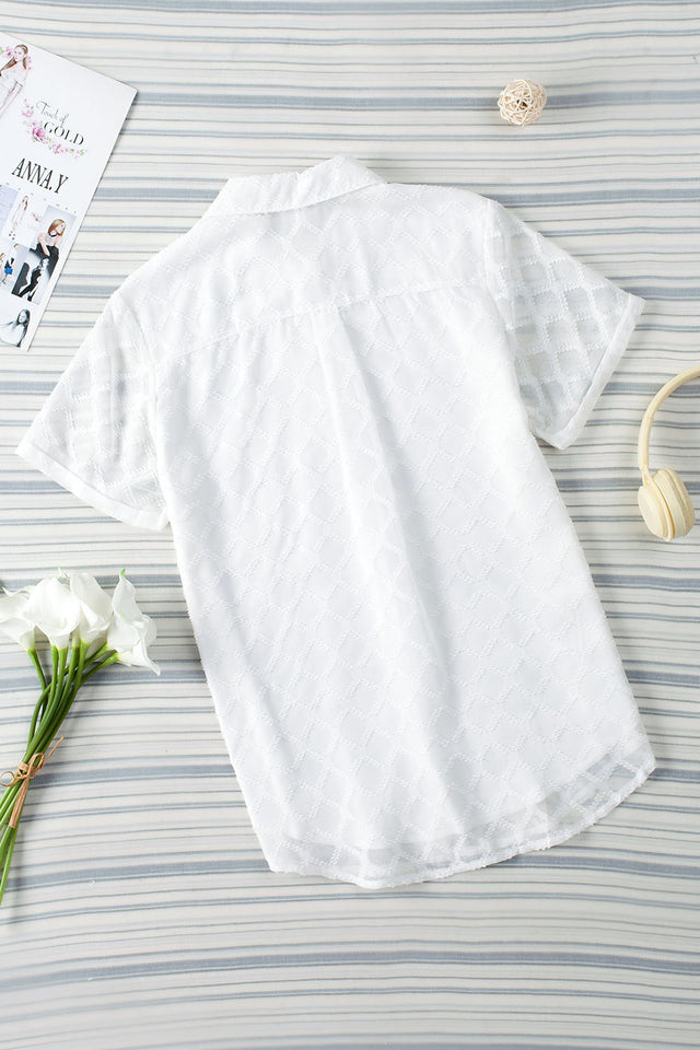 Button up short sleeve shirt.