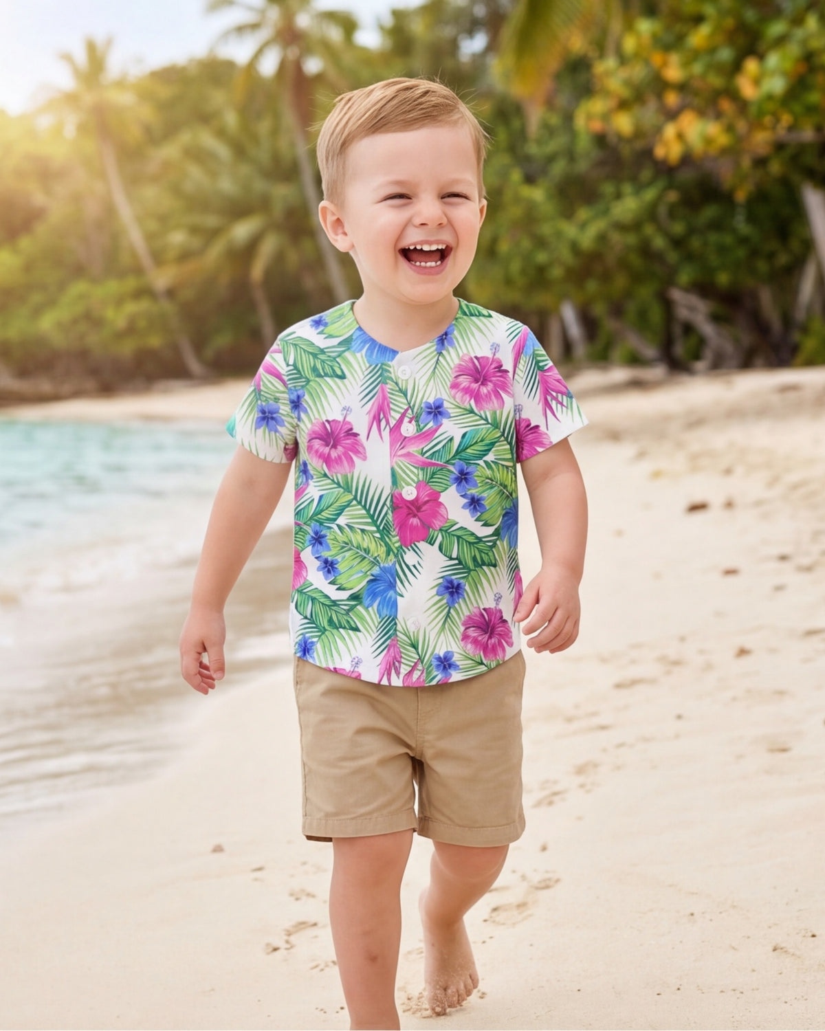 Childs Button Jersey - Costa Playa