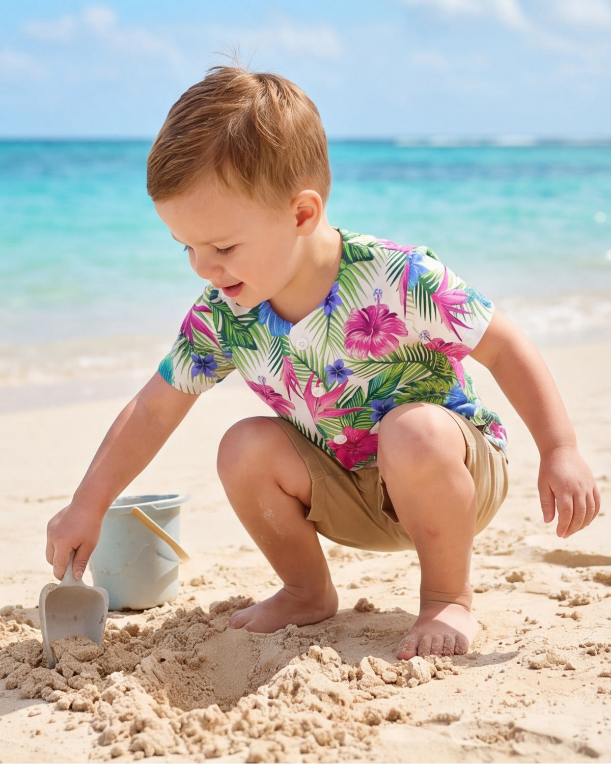 Childs Button Jersey - Costa Playa
