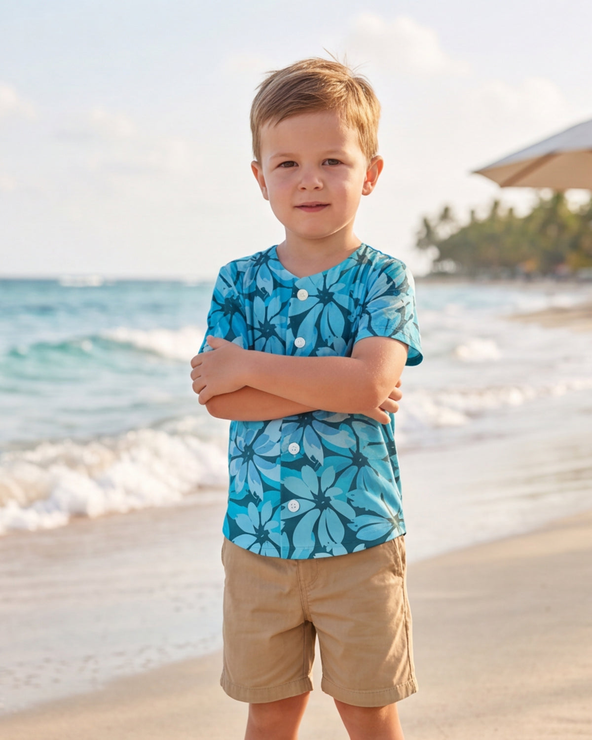 Childs Button Jersey - Seaside Sonata