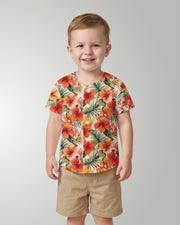 Childs Button Jersey - Sunset Bloom