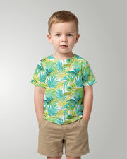Childs Hawaiian Tee - Green Palms