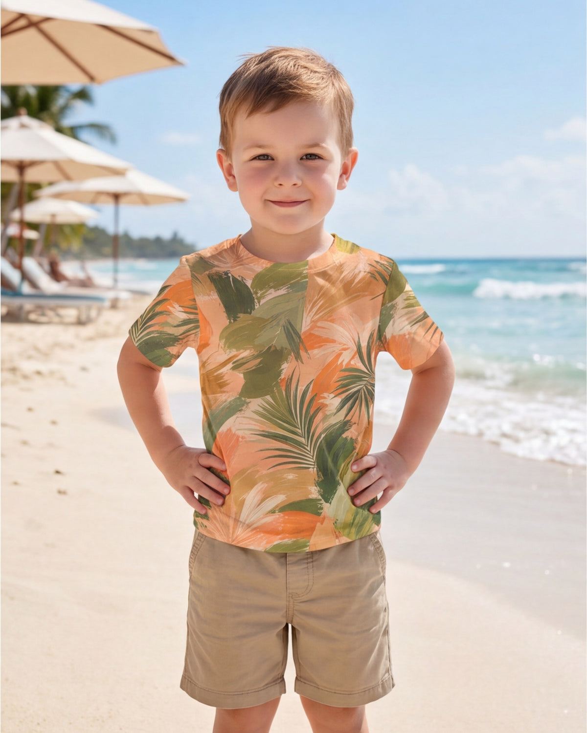 Childs Hawaiian Tee - Peachy Palms
