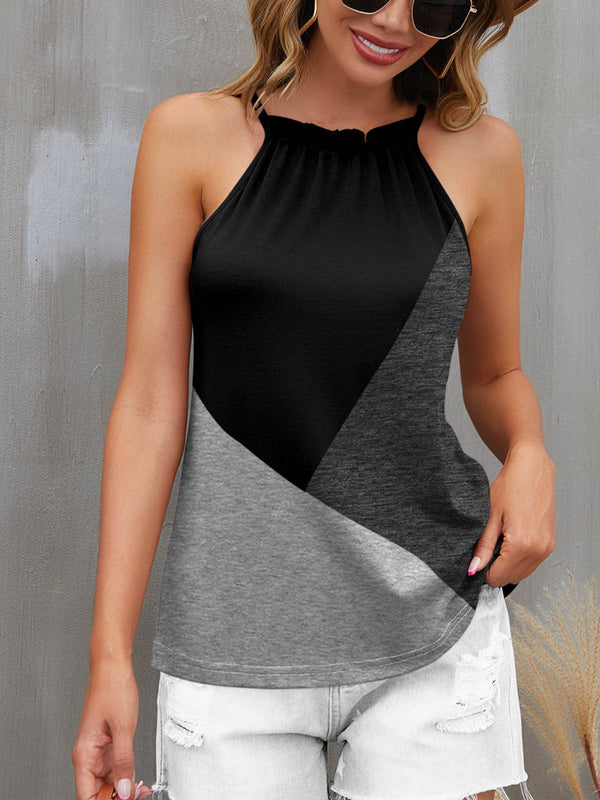 Color block Grecian neck cami.