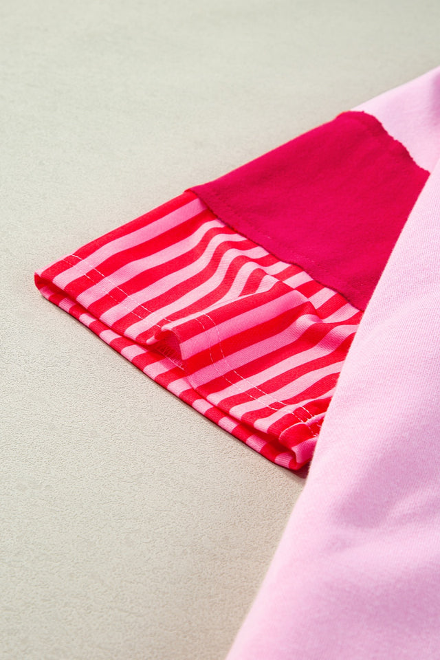 Color Block Johnny Collar Half Sleeve Dress.