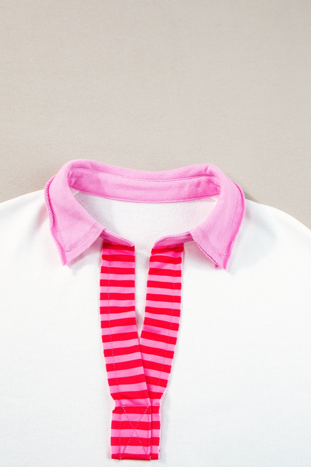 Color Block Johnny Collar Half Sleeve Dress.