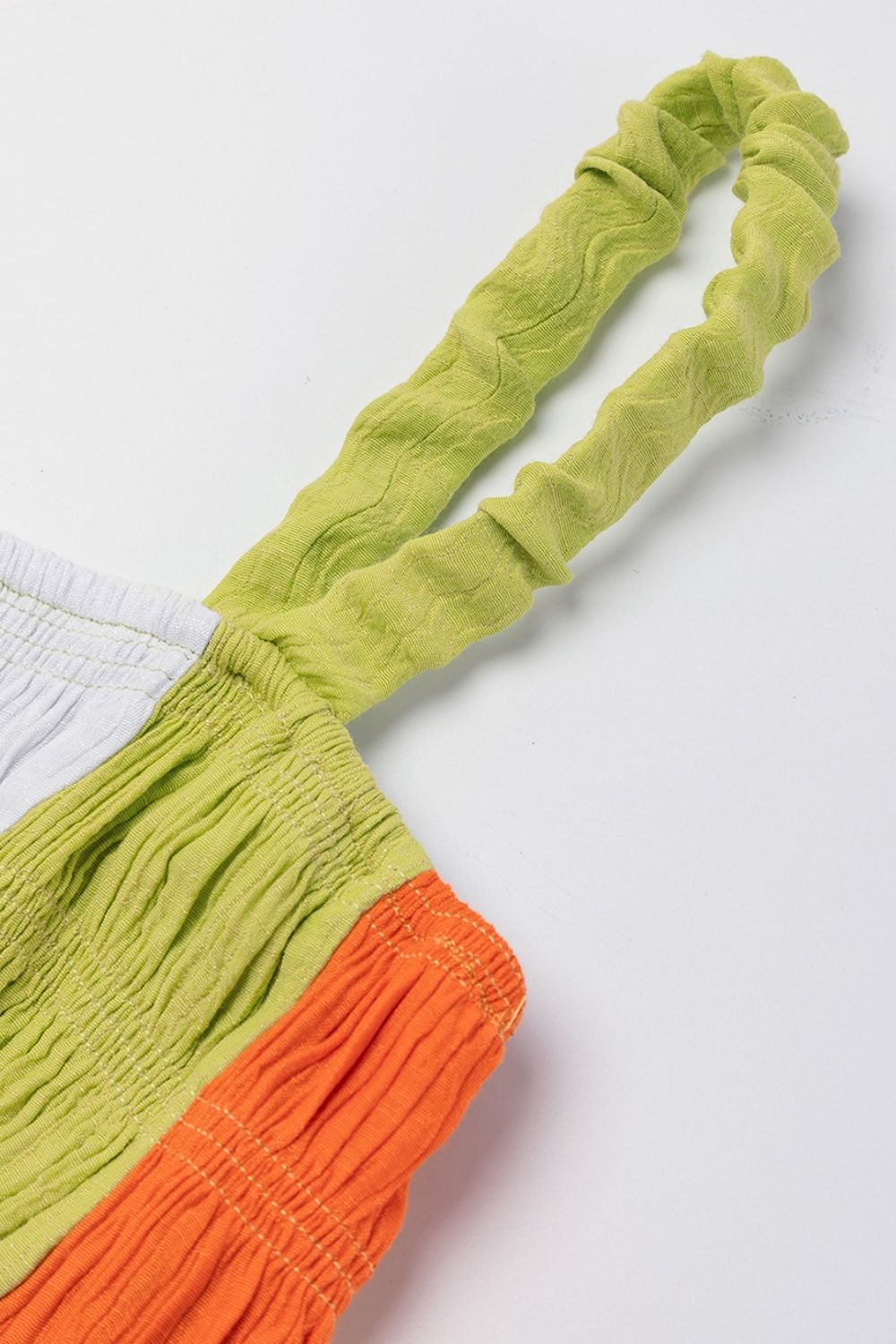 Color Block Smocked Maxi Cami Dress.