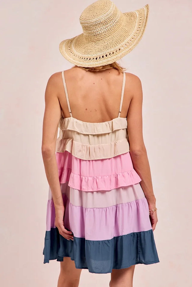 Drawstring Collared Neck Short Sleeve Midi Dress.