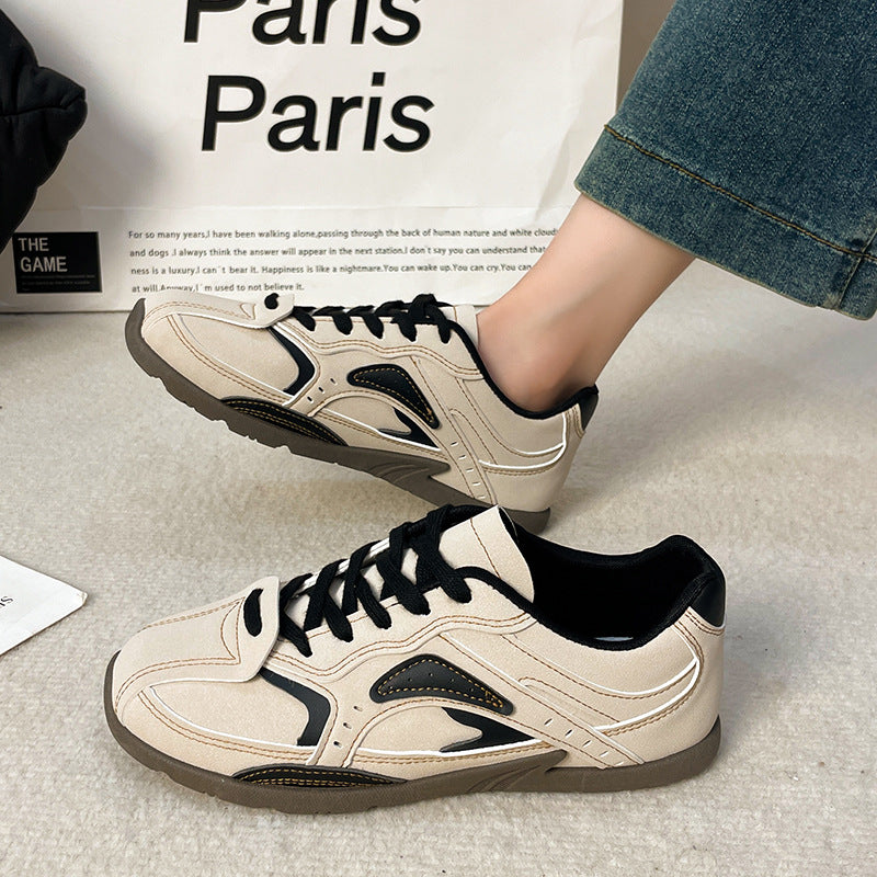 Contrast Flat Sneakers