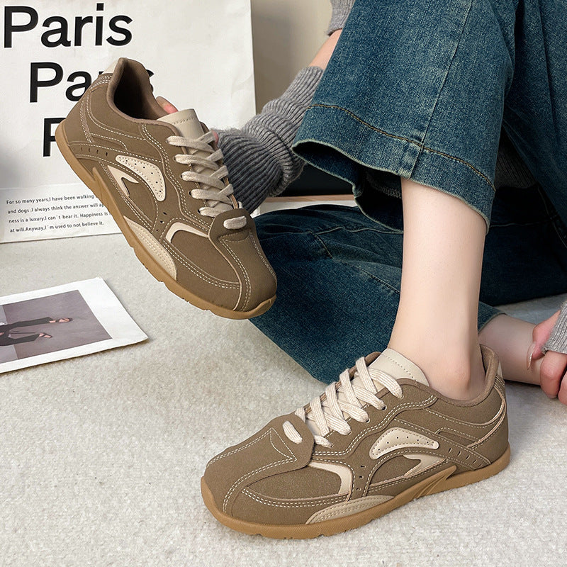 Contrast Flat Sneakers