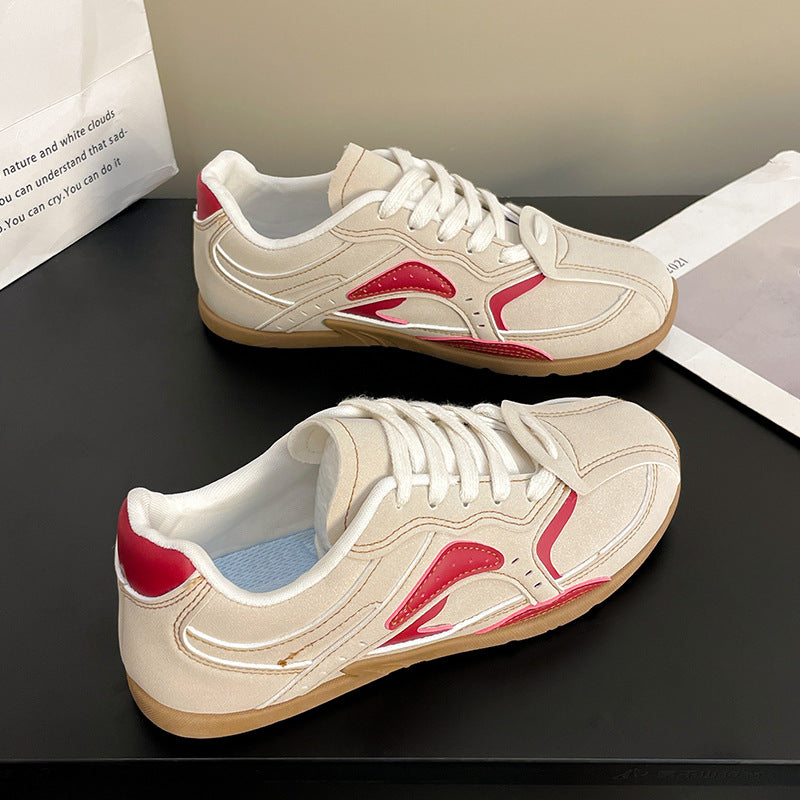 Contrast Flat Sneakers