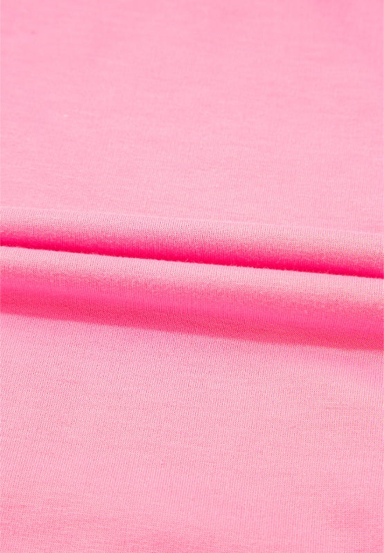 Contrast striped elastic waist active pants, slightly stretchy.