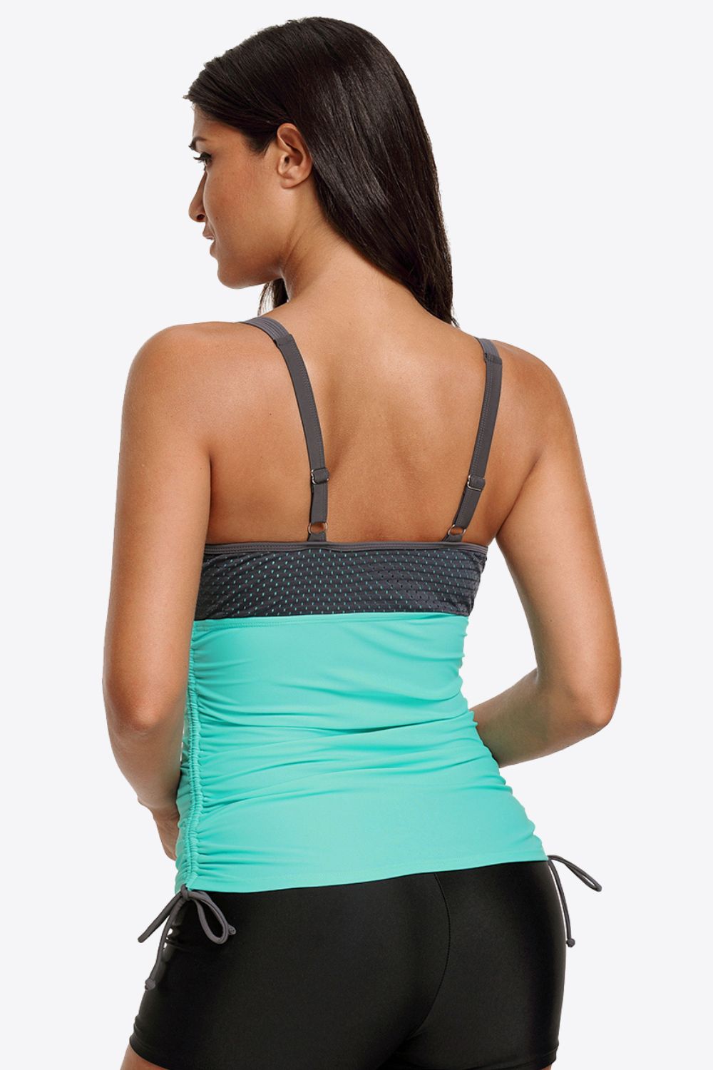 Sweetheart Neck Swim Cami - Contrast & Drawstring