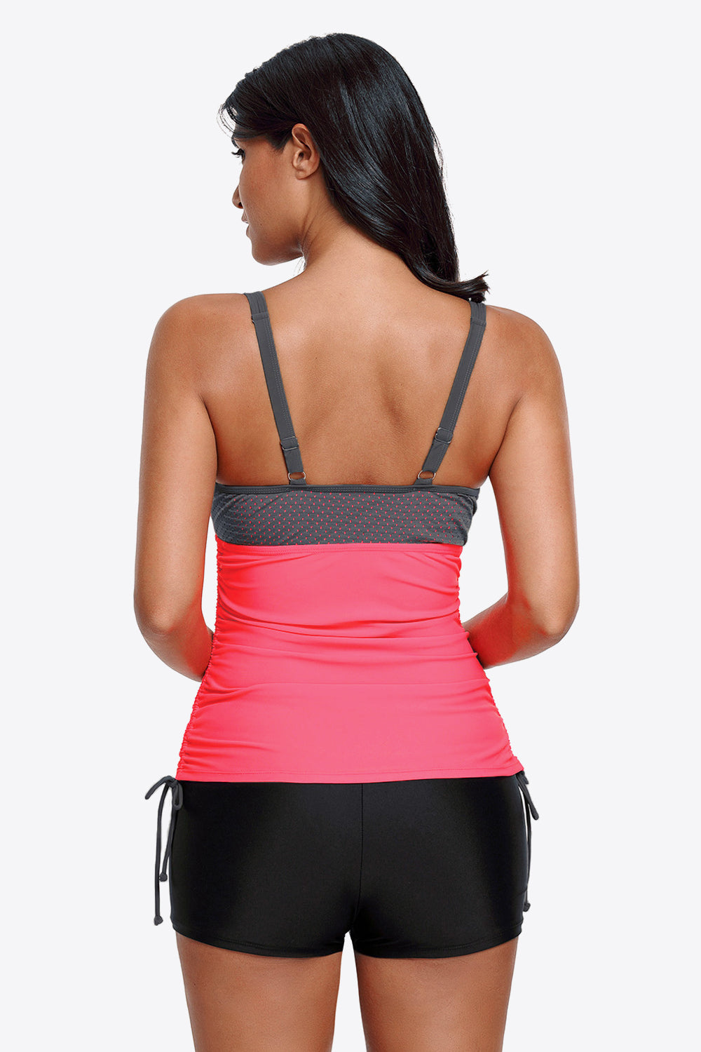 Sweetheart Neck Swim Cami - Contrast & Drawstring