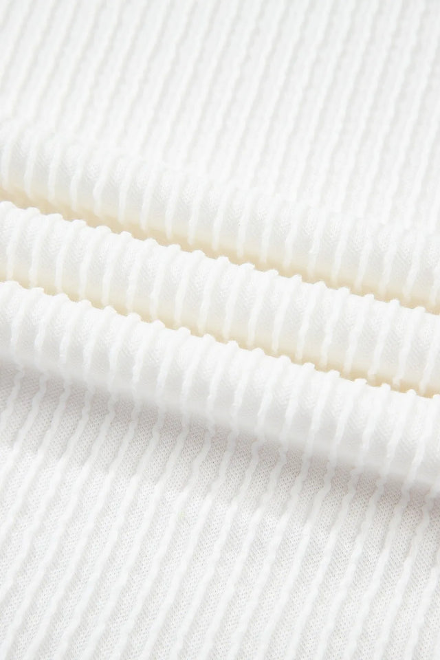 Contrast Trim Ribbed Knit Sleeveless Top.
