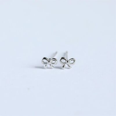 Copper Bow Stud Earrings