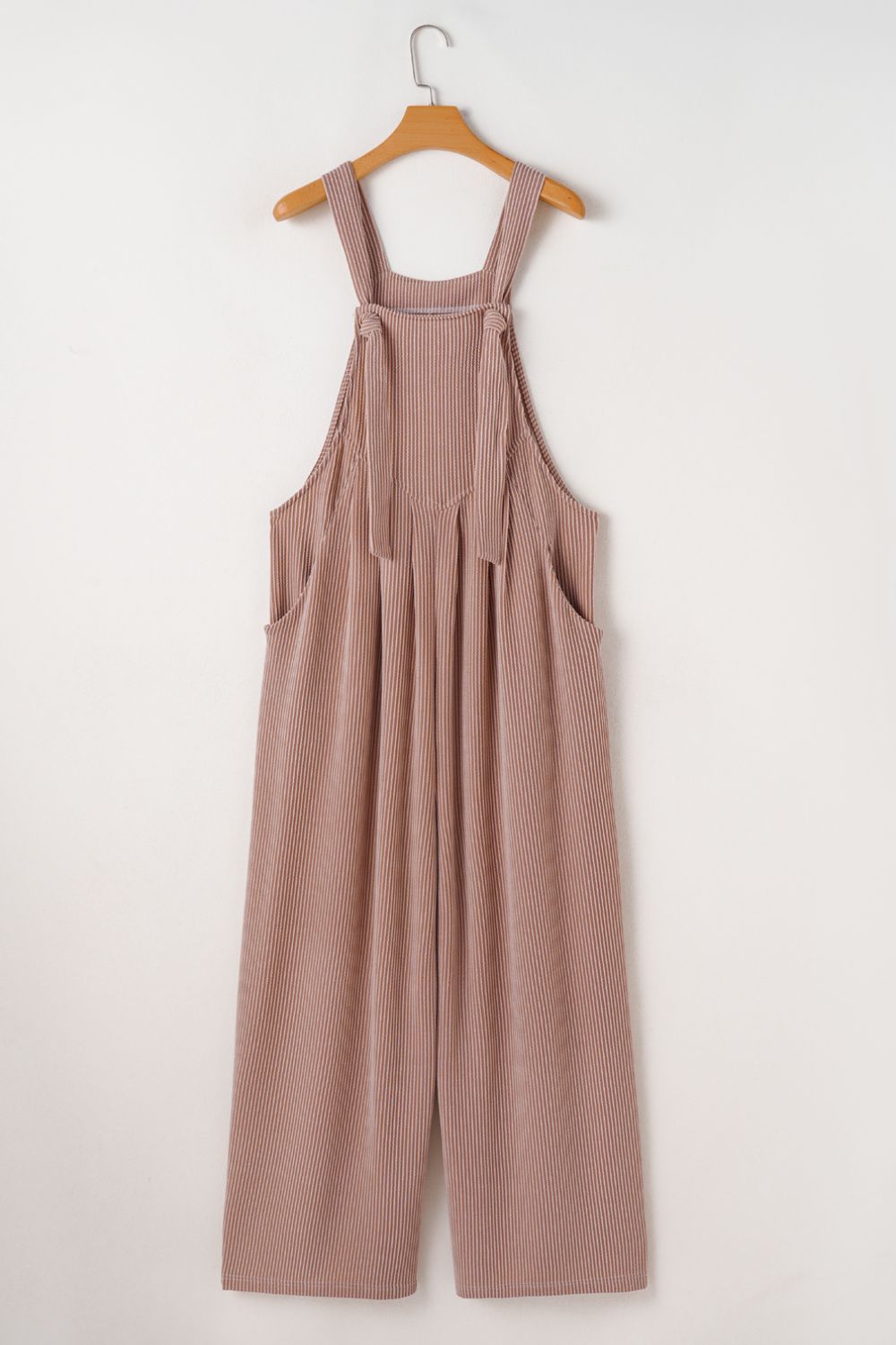 Corded Adjustable Straps Wide Leg Loose Overalls.