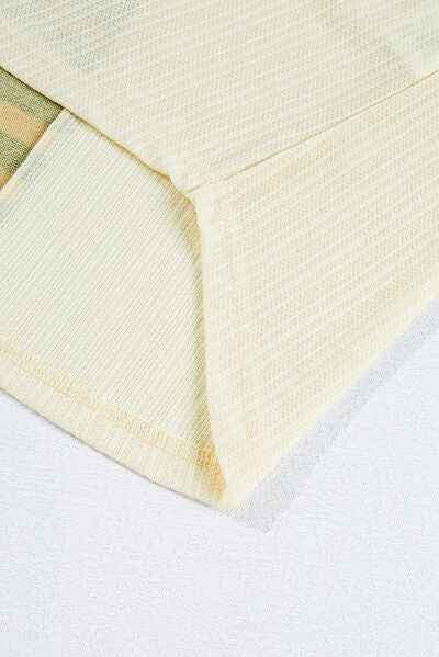 Cotton Bleu by Nu Lab Plaid Contrast Short Sleeve T-Shirt