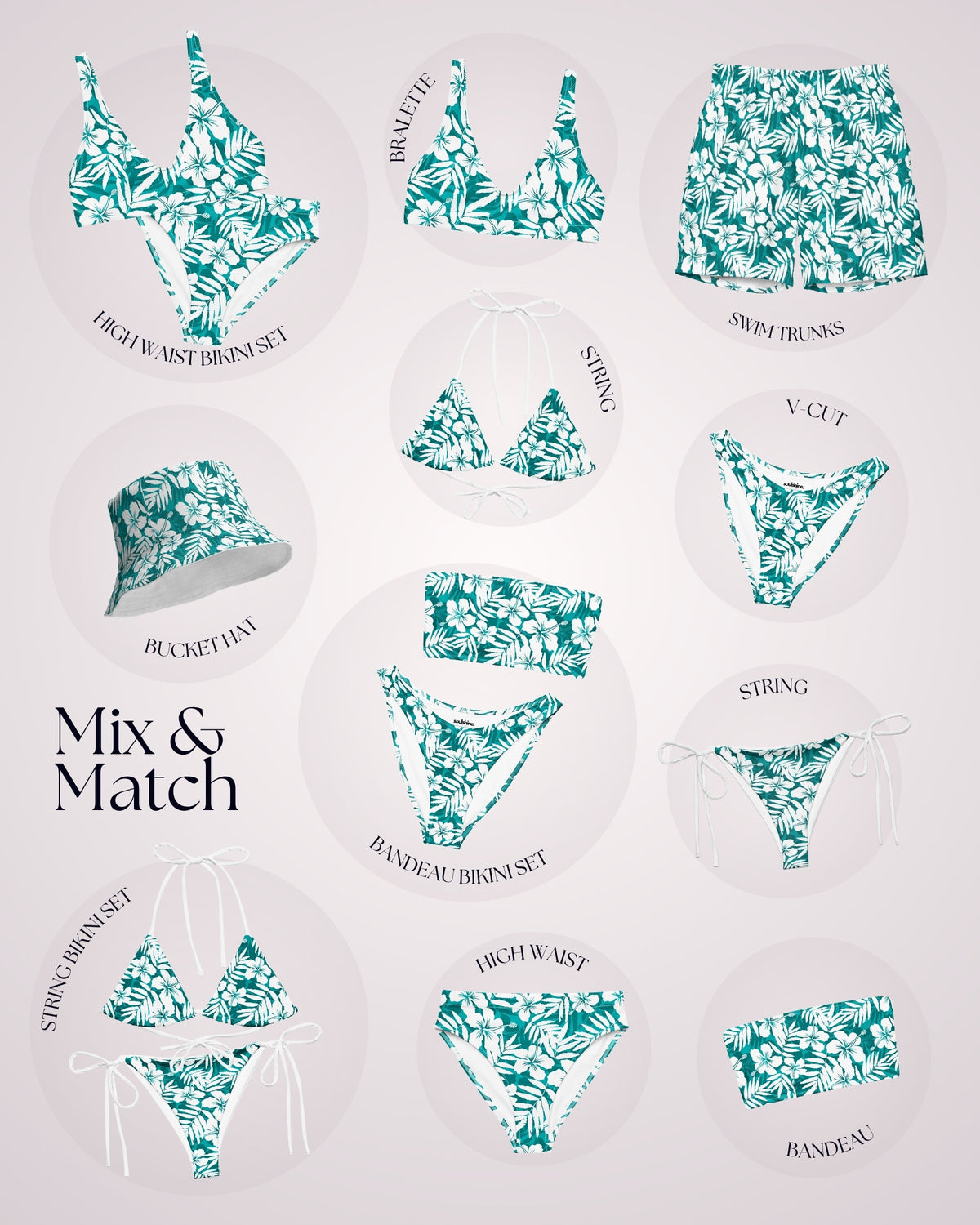 Couples Matching Swimsuits - Hawaiian Tropix II