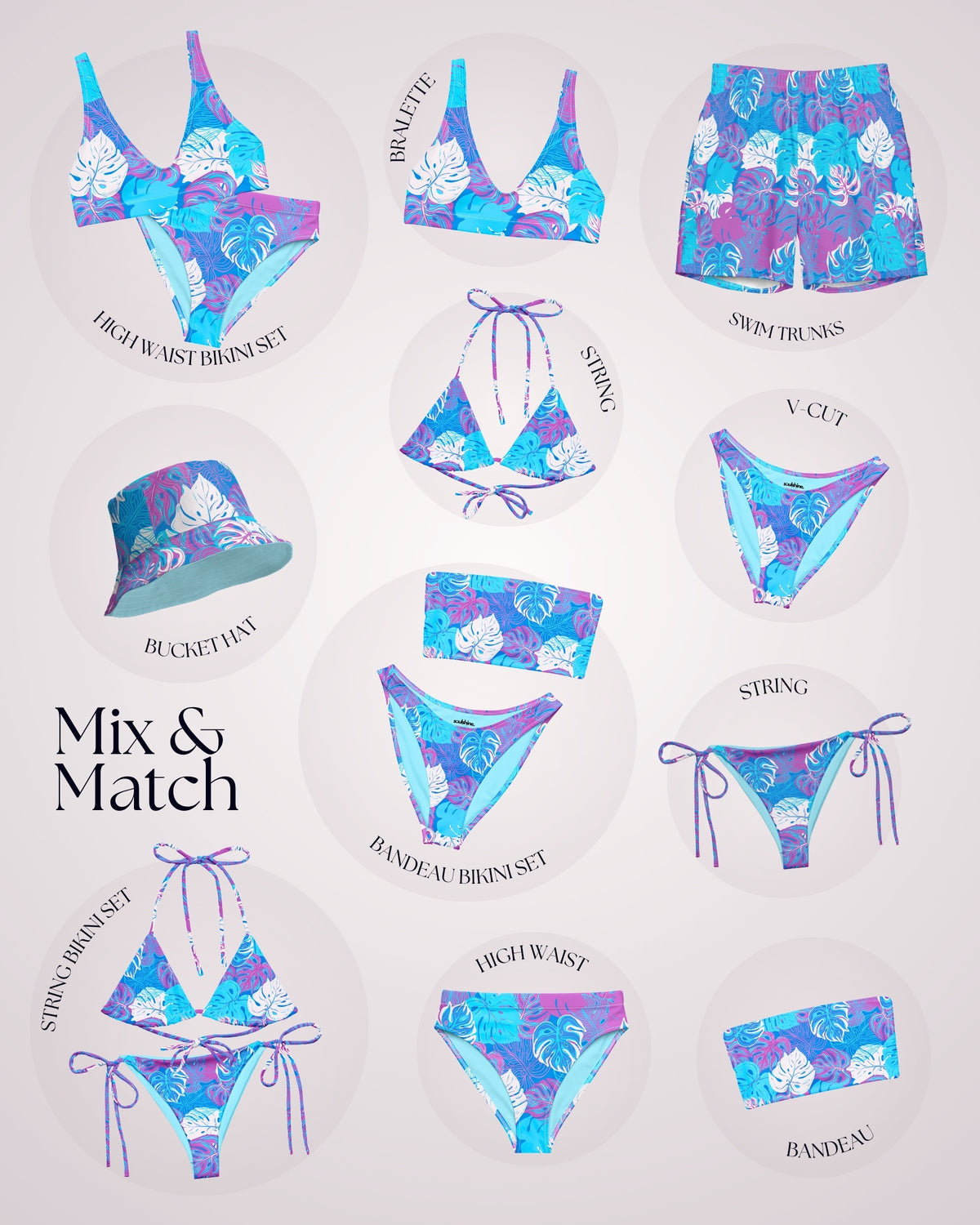 Couples Matching Swimsuits - Tropical IIB