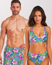 Couples Matching Swimsuits - Tropical XIX