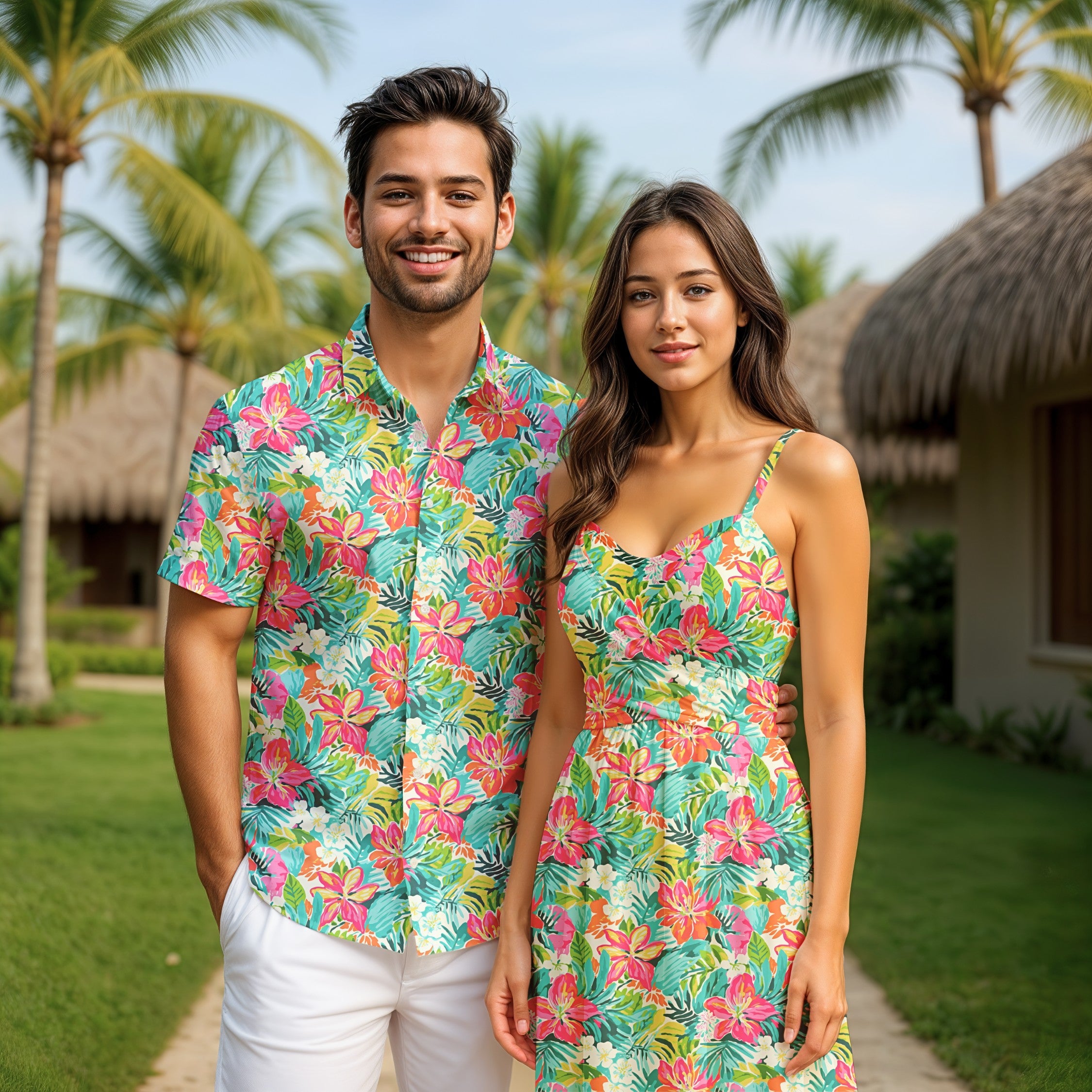 Matching Couples Outfits - Tropical Hawaiian III