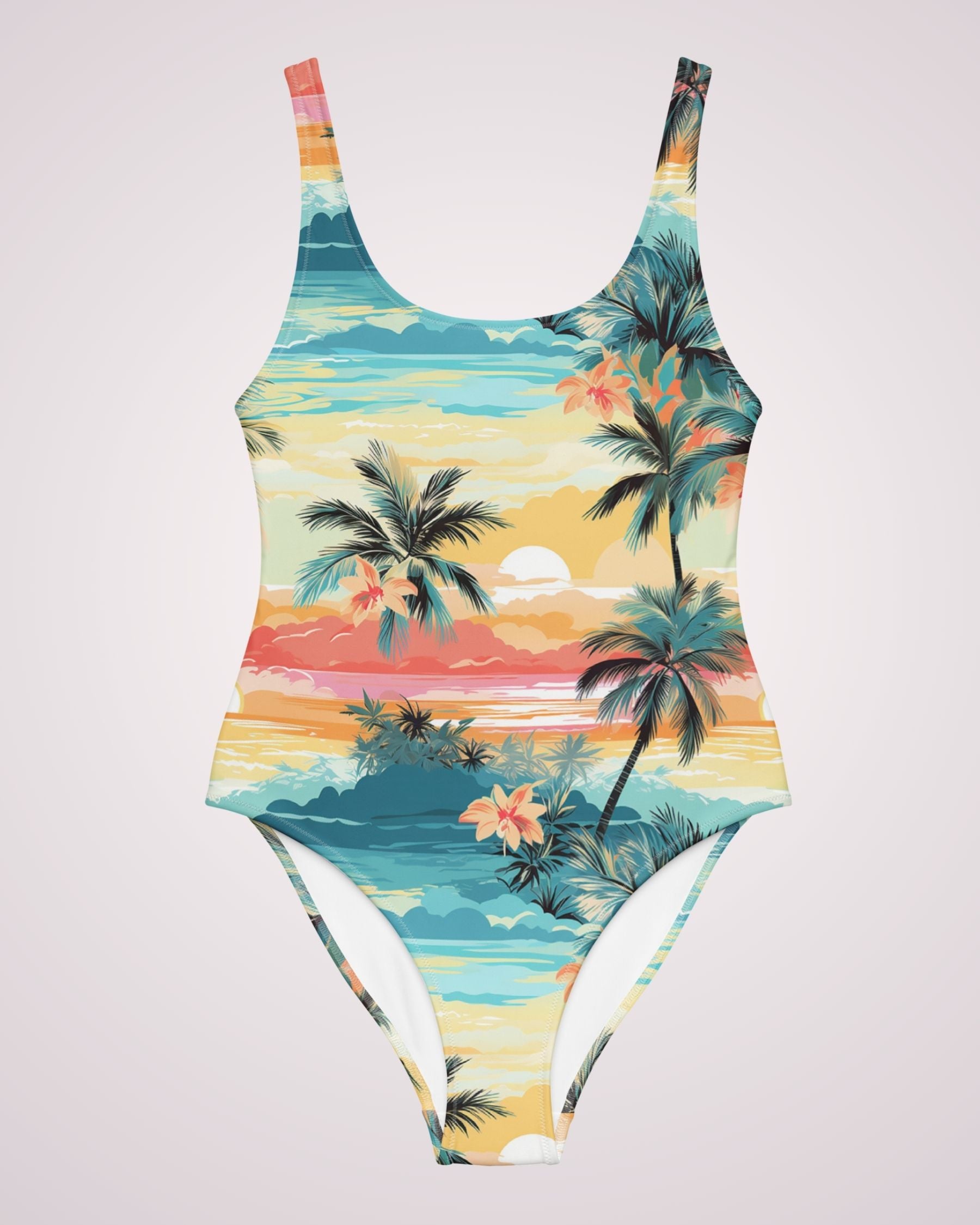 One-piece Swimsuit - Tropical Beach V