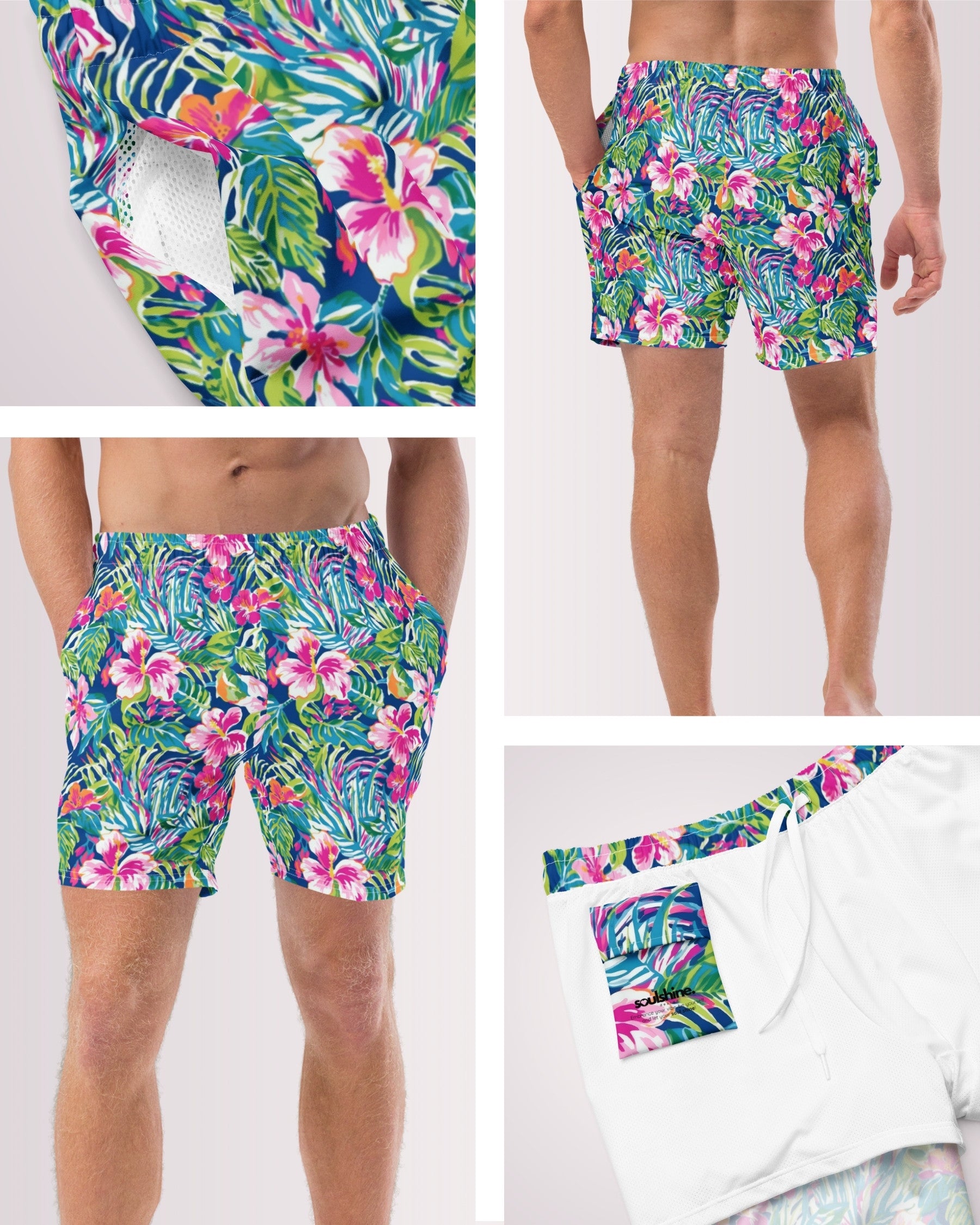 Mens Swim Trunks - Tropical XIX