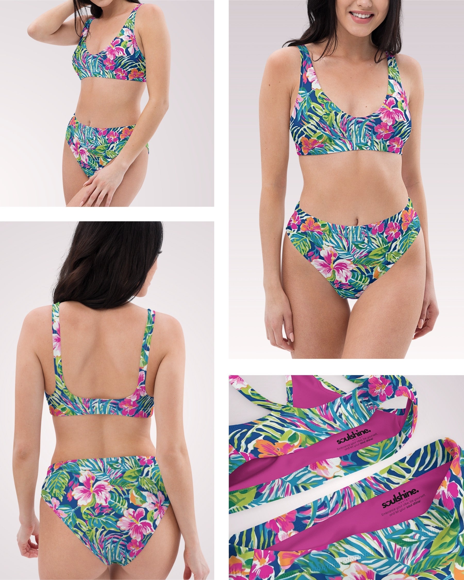High Waist Bikini - Tropical XIX