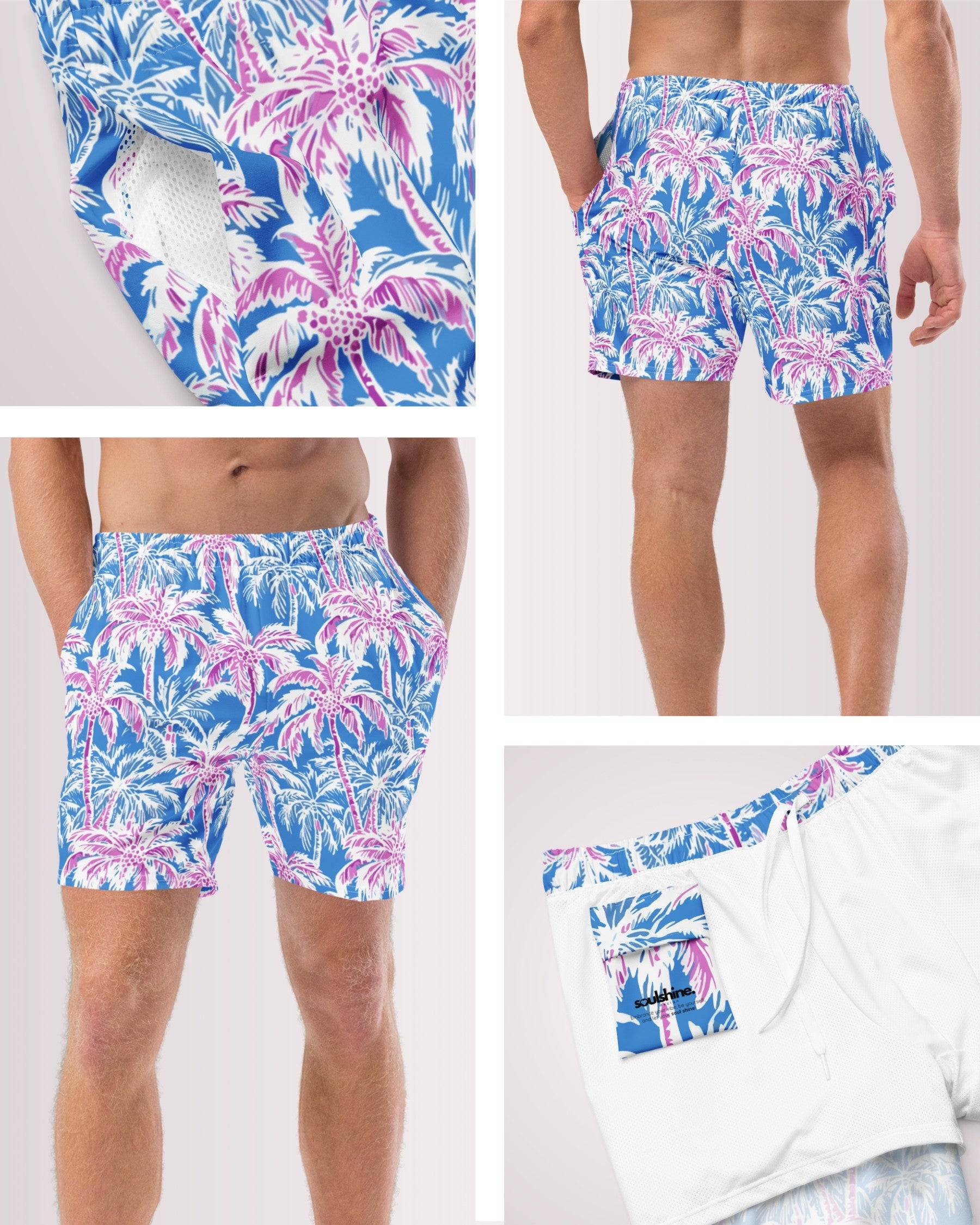 Mens Swim Trunks - The Palms I