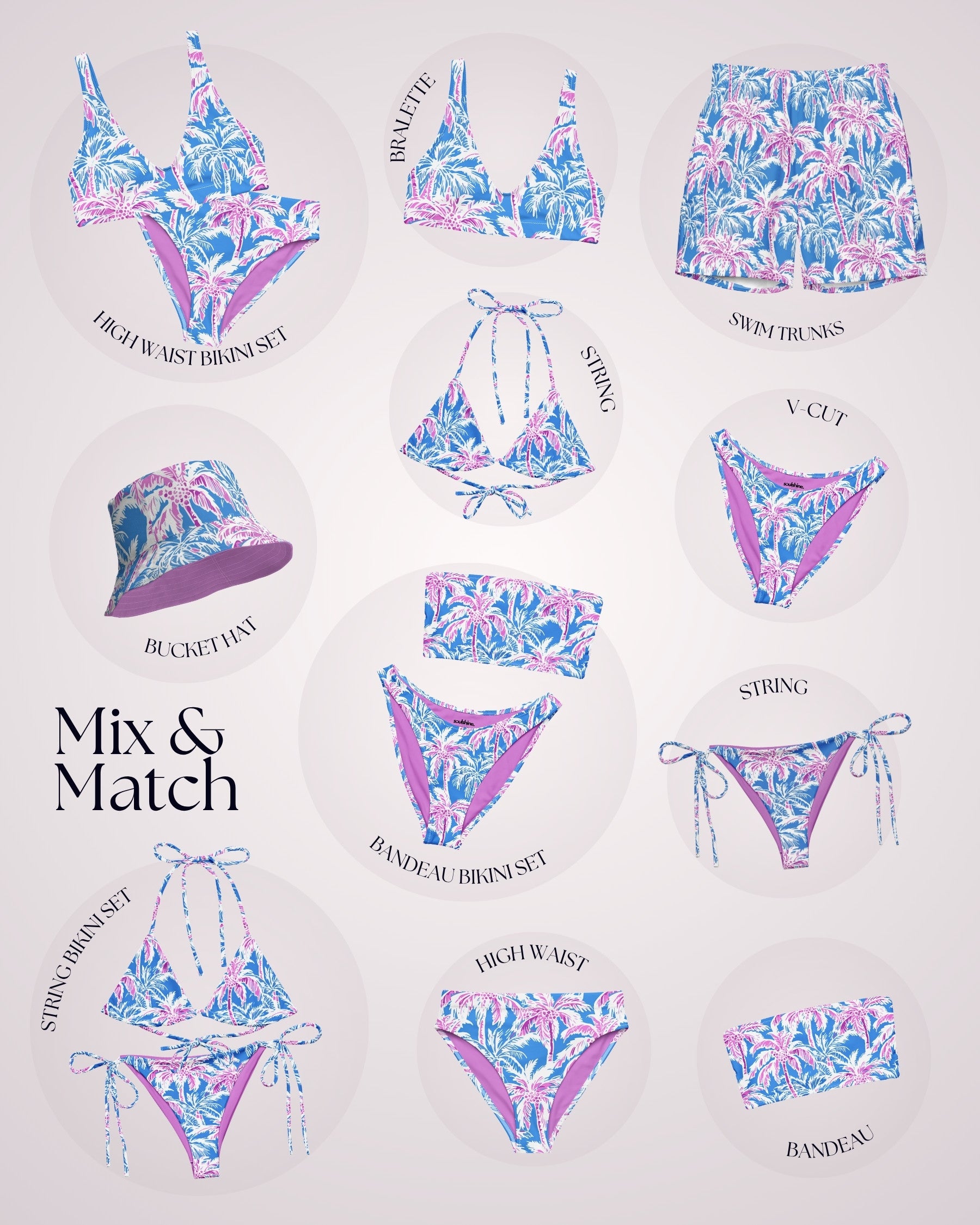 Couples Matching Swimsuits - The Palms I