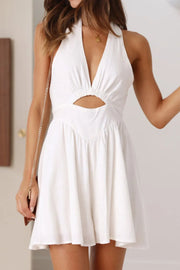 Cutout Halter Neck Mini Dress.
