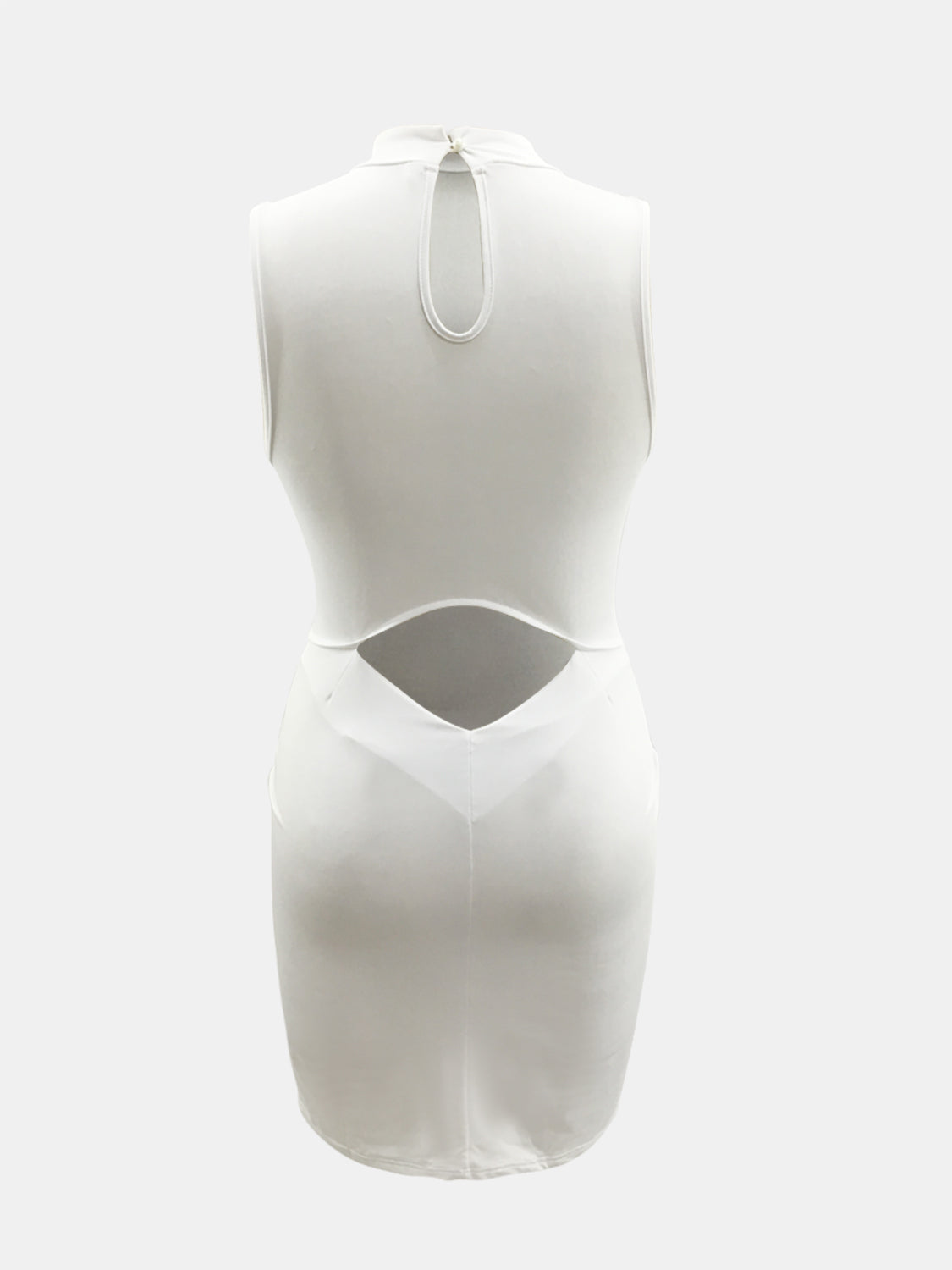Cutout Mock Neck Sleeveless Dress.