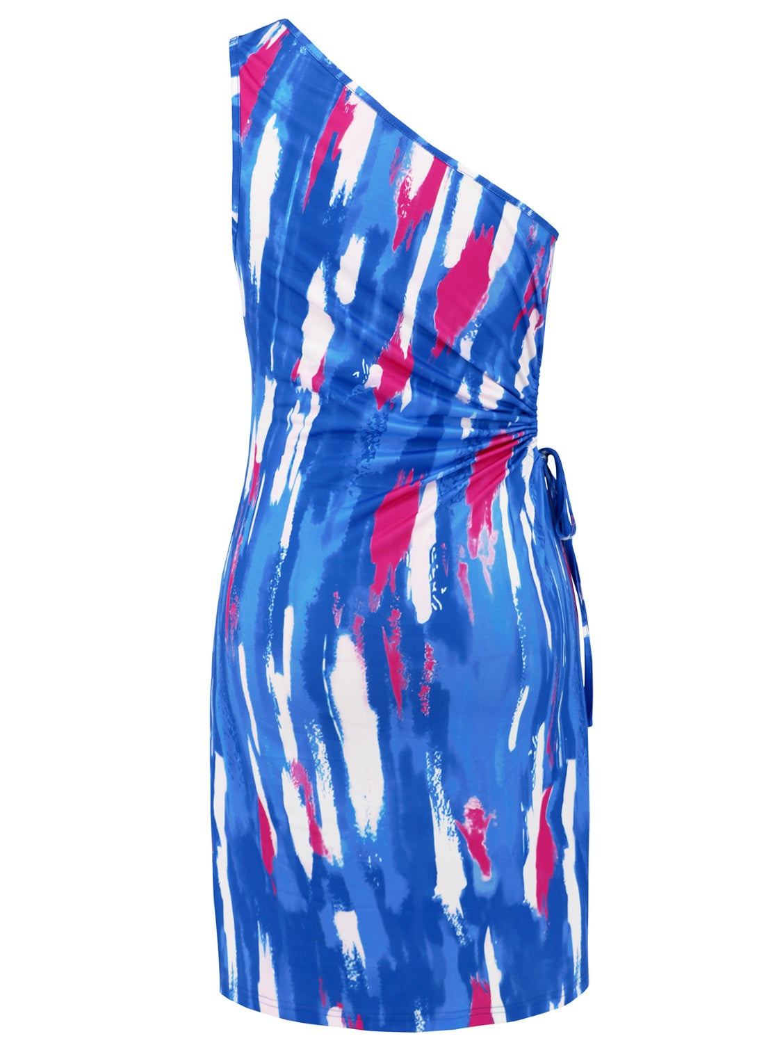 Cutout Printed Sleeveless Mini Dress.