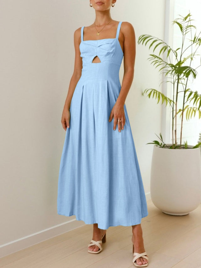 Devine Cutout Square Neck Cami Dress.
