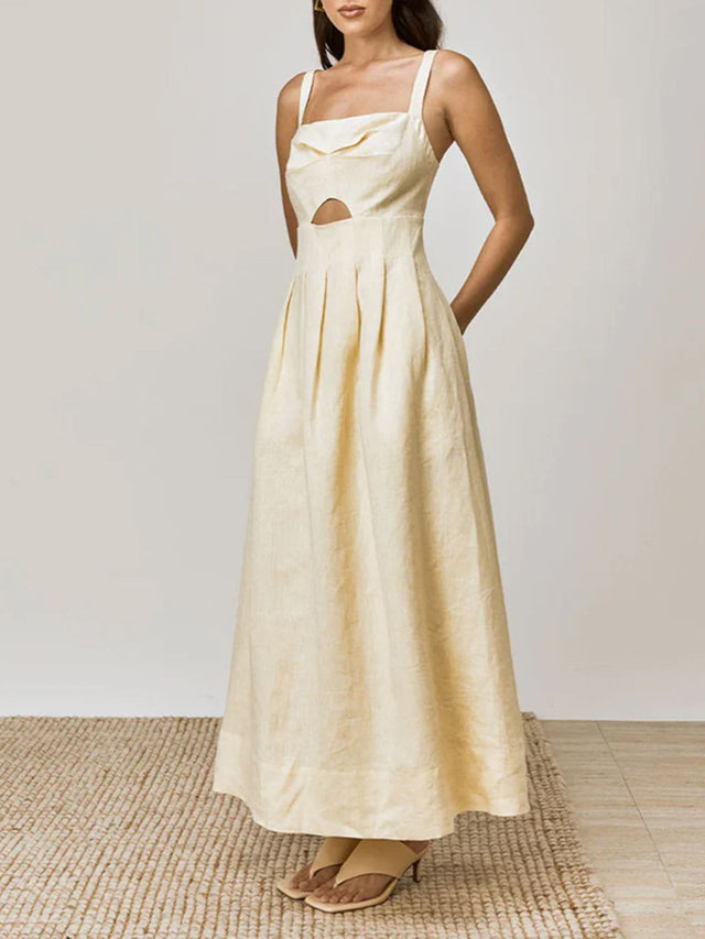 Devine Cutout Square Neck Cami Dress.