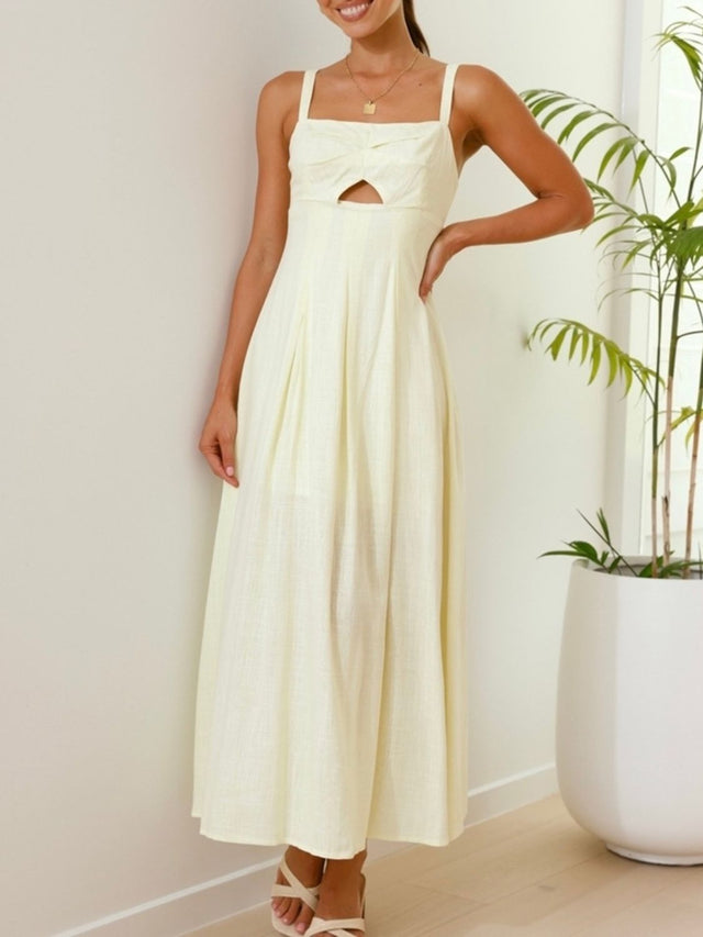 Devine Cutout Square Neck Cami Dress.