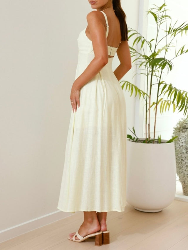Devine Cutout Square Neck Cami Dress.