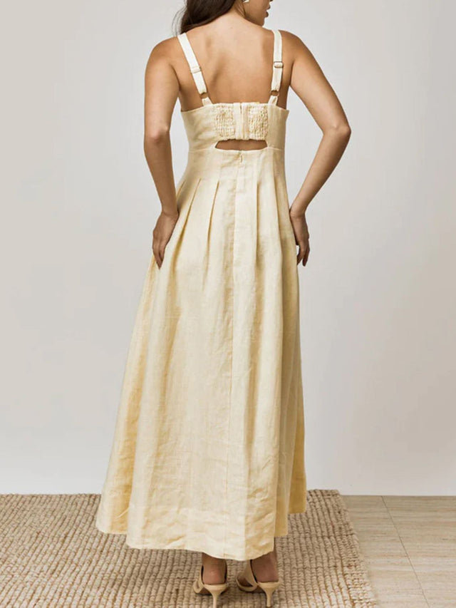 Devine Cutout Square Neck Cami Dress.