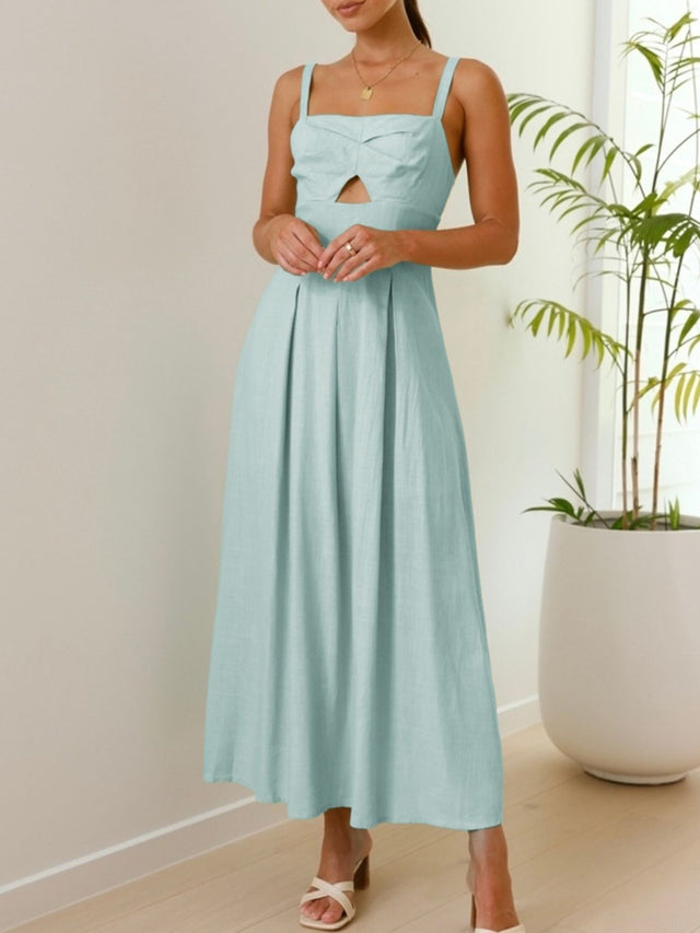 Devine Cutout Square Neck Cami Dress.