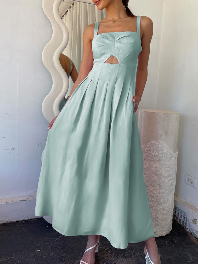 Devine Cutout Square Neck Cami Dress.